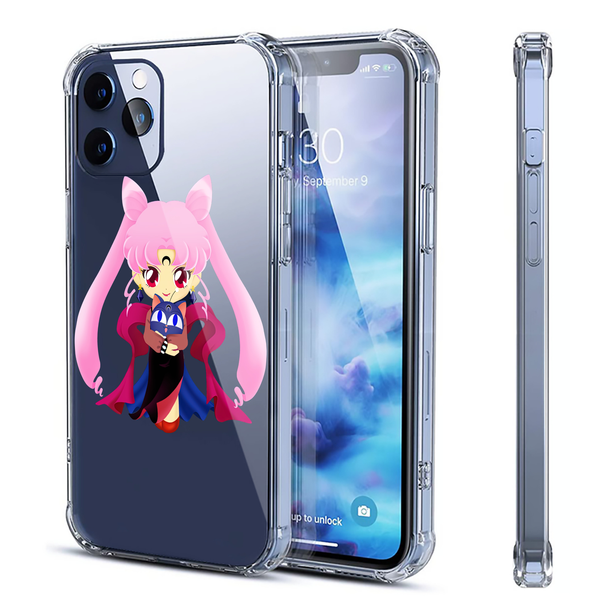 （画像用） 美少女戦士セーラームーン ちびうさ Sailor Moon Chibiusa Tsukino Usagi Small Lady Serenity 【iPhone 12シリーズ対応】透明スマホケース（クリアソフトケース）